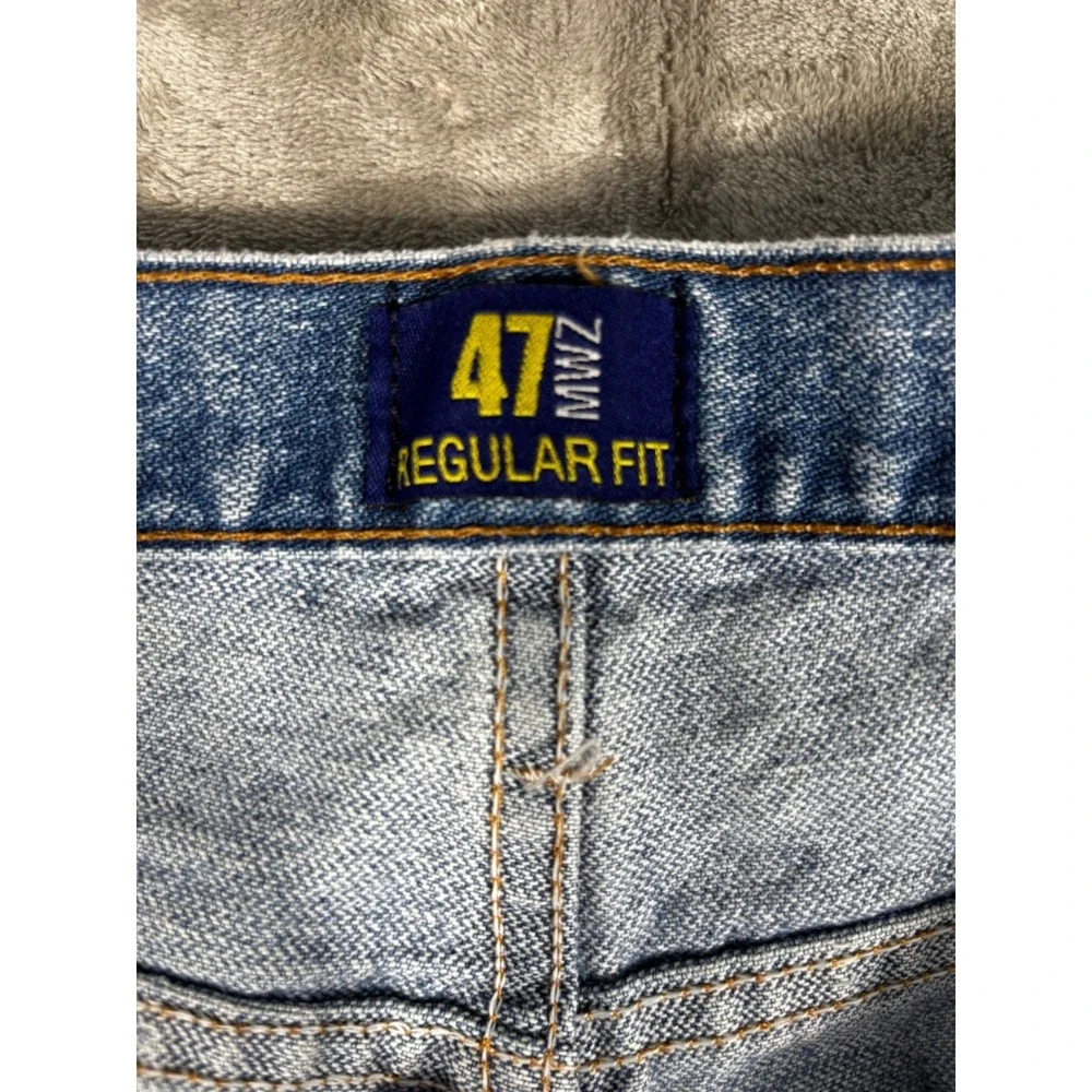 Wrangler 47MWZ Jeans Mens 34x30 Light Wash Good Regular Fit Cowboy Cut Denim‎